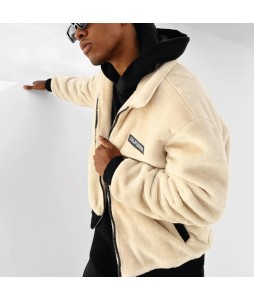 Men's California Oversized Fleece Baseball Jacket