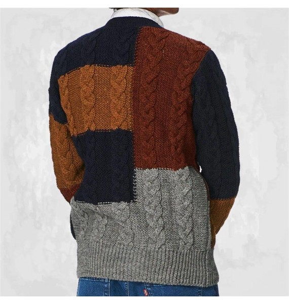 Men's  Patch Knit Cardigan