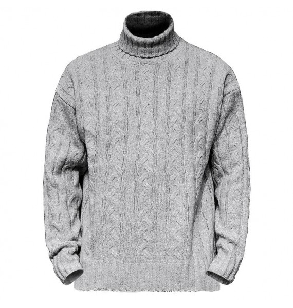 Men's Outdoor High Neck Knitted Sweater