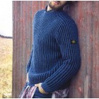 Men's Solid Color Fashion Casual Round Neck Pullover Sweater