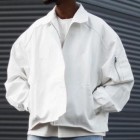 Men's Cssic Trend White Casual Workwear With Pocket Print