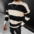 Oversized Men's Simple Fashion Striped Sweater