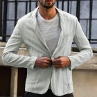 Men's Linen Solid Color Thin Casual Jacket