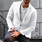 Men's Linen Solid Color Thin Casual Jacket