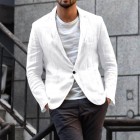 Men's Linen Solid Color Thin Casual Jacket