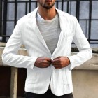 Men's Linen Solid Color Thin Casual Jacket