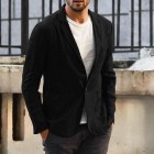 Men's Linen Solid Color Thin Casual Jacket