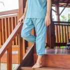 Men's Buttoned Linen Lounge Pants