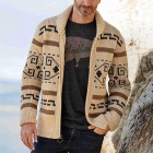 Men's Fashion Retro pel Button Loose Knited Cardigan