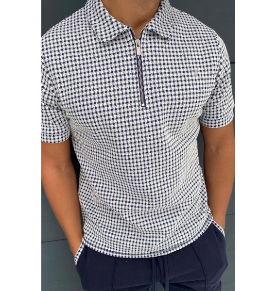 Portman Check Slim Fit Polo Bck