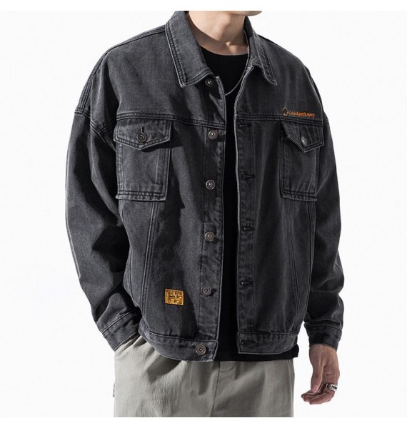 Stylish Casual Distressed Mens Denim Jacket