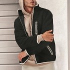 Men's Solid Color Pipe Por Fleece Jacket