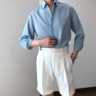 Gentleman elegant casual linen shorts