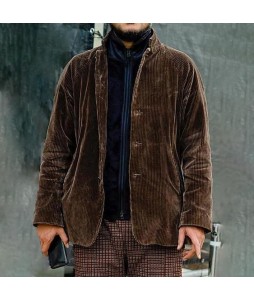 Gentleman Retro Casual Simple Corduroy Jacket