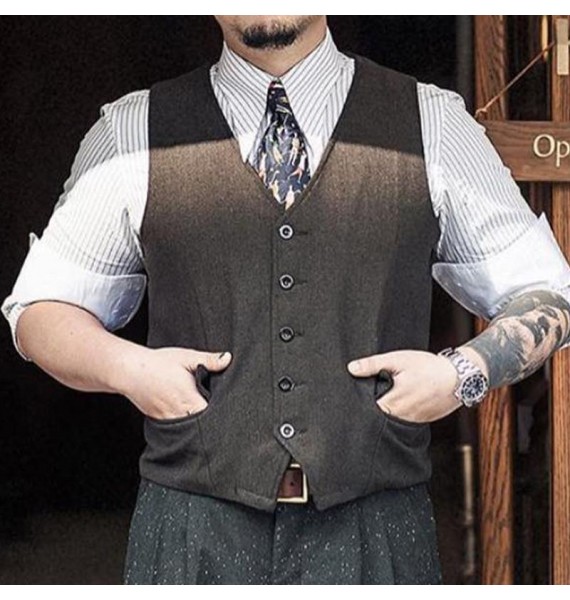 Men's Retro Texture Waistcoats