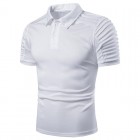 Men's Outdoor Pleated Polo Neck Short Sleeve T-Shirt