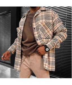 Striped Pid Texture Long-sleeved Shirt/jacket