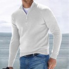 Men's Half Open Colr Zip Slim Base yer Pullover Sweater