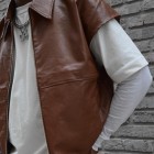 Men's Fashion  PU Leather Jacket