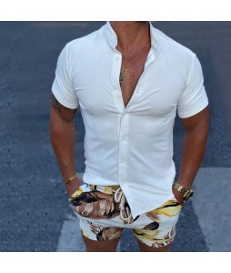 Gentleman Casual Pin Short-sleeved Shirt