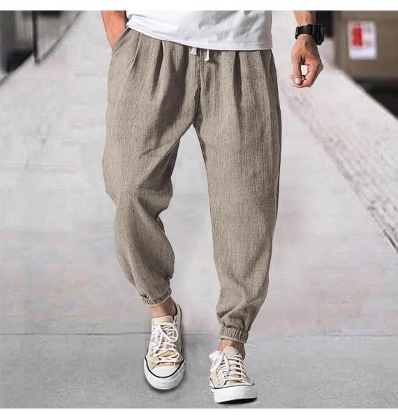 Men's Linen Casual Bloomers Harem Pants