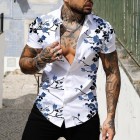 Men's Holiday Casual Printed Short Sleeve Shirt