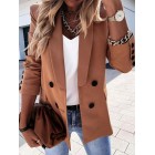 Casual Loose Check Print Cardigan Bzer