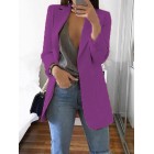 Fashion Pure Colour Long Sleeve Bodycon Bzers