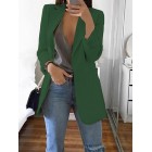 Fashion Pure Colour Long Sleeve Bodycon Bzers