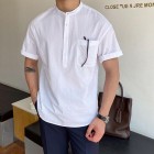 Gentlemans Simple Business Casual Linen Shirt