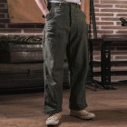 Men's Retro Straight Multi Pocket Wide Leg Casual Pants