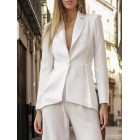 White Color Button Bzer Fashion