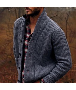 Men's Pin Simple Clean Knit Sweater