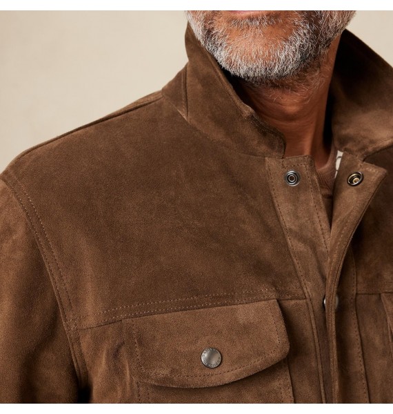 Men's Cssic  Gentleman Brown Cargo Jacket