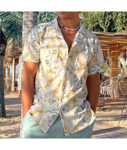 Men's Summer Seaside Beach Breathable Short Sleeve Shirt