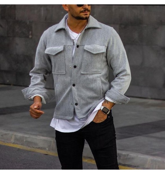 Men's Casual Solid Color Jacket