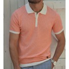 Textured-print Slim-fit Polo Shirt