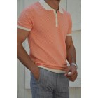 Textured-print Slim-fit Polo Shirt