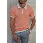 Textured-print Slim-fit Polo Shirt