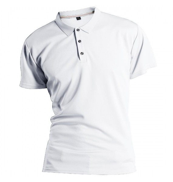 Men's Quick Dry Solid Color Sports pel Short Sleeve Polo Shirt