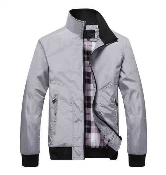 Men's Outdoor Stand Colr Baseball Bomber Jacket