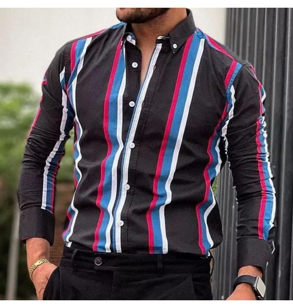 Men's Striped Casual Shirt