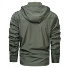 Men's Drawstring Zip Waterproof Tactical Hooded Jacket