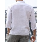 Casual Solid Color Long Sleeve Pocket Shirt