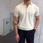 Gentleman Summer Casual Pin Knitted Polo Shirt