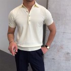 Gentleman Summer Casual Pin Knitted Polo Shirt