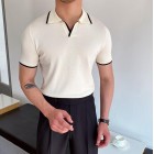 Mens knitted polo shirt