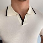 Mens knitted polo shirt