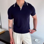 Mens knitted polo shirt