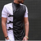 Men's Personalized Patchwork Short Sleeve Shirt